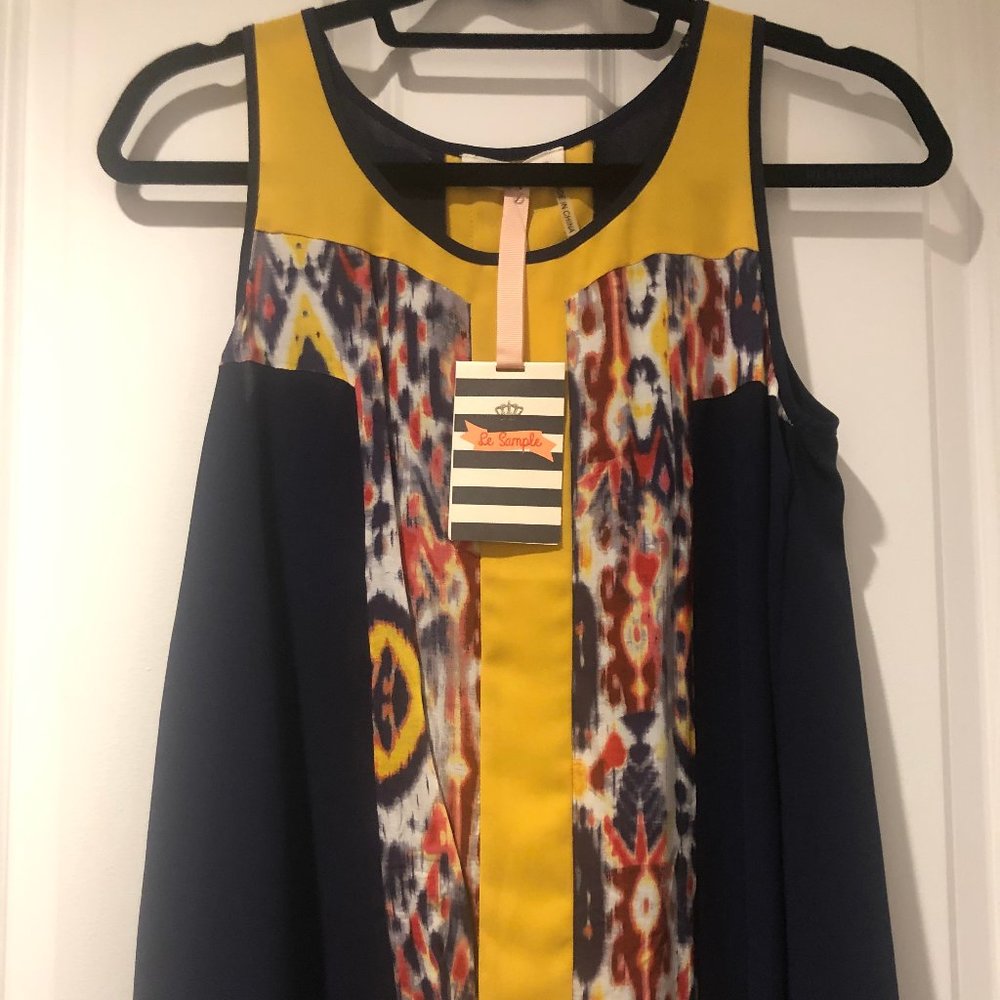 Blue Multi-Color Blouse